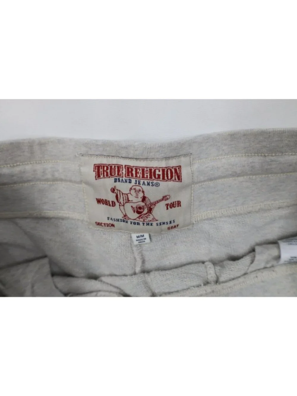 True Religion Mens Medium Classic Logo French Terry Cuffed Sweatpants Joggers